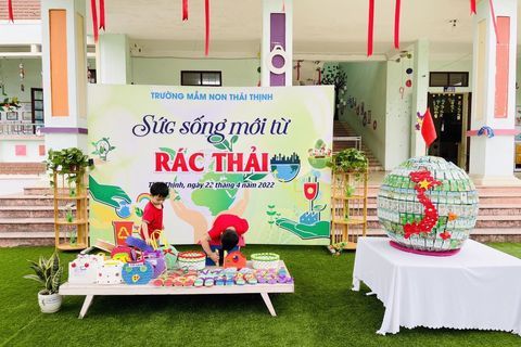 Trường mầm non Thái Thịnh - thị xã Kinh Môn  tổ chức “Ngày hội tái chế vì một tương lai xanh”